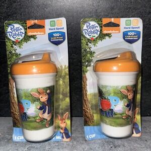 NUK Peter The Rabbit Hard Spout Cup, 10 Oz, 2 Pack – BPA Free, Spill Proof Sippy